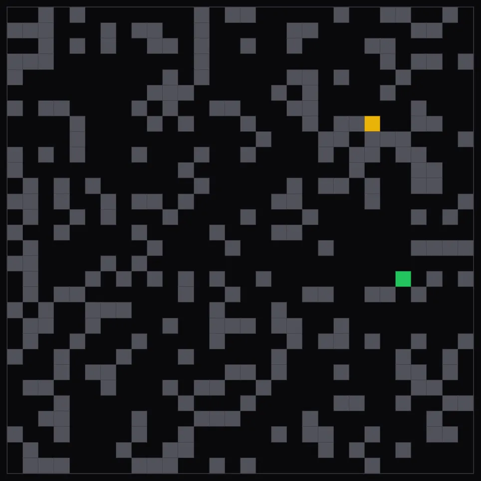 A maze created with random generation in Labyrinth